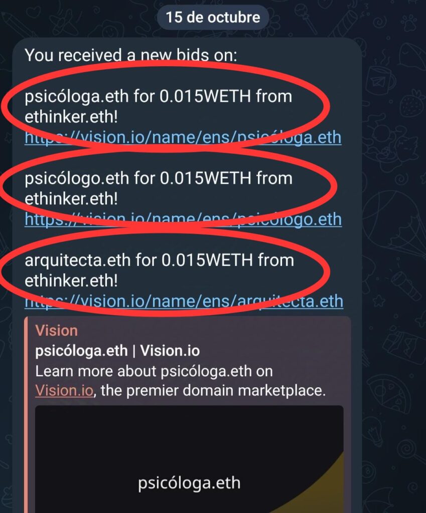 como recibir ofertas ens en telegram