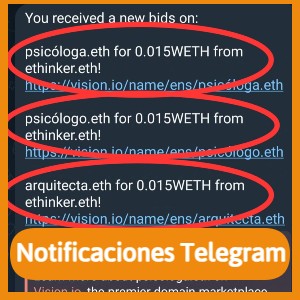 tutorial como activar notificaciones de Telegram en Ens Vision